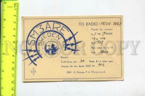 467012 1948 year Sweden Ostersund radio QSL card to USSR