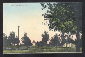 BRUSH COLORADO DOWNTOWN CITY PARK VINTAGE POSTCARD 1908