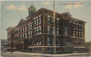 1912 CAMDEN New Jersey NJ Postcard HIGH SCHOOL BUILDING