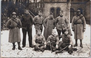 World War 1 Group Of Soldiers Army WW1 Military RPPC C296