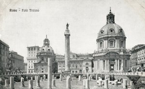 Vintage Postcard 1910's Foro Traiano Roma Ancient Architecture Rome Italy