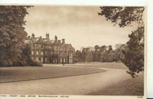 Norfolk Postcard - East Front and Drive - Sandringham House - Ref TZ7355