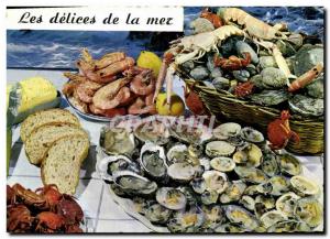 Modern Postcard The delights of the sea Oysters