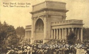 Music Stand, Golden Gate Park 1915 Panama Worlds Fair, San Francisco, CA USA ...