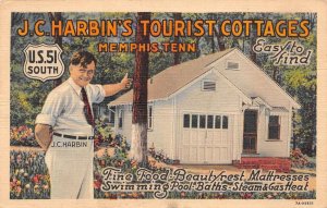 Memphis Tennessee J.C. Harbin's Tourist Cottages, Beauty Rest Mattresses,51 Sout