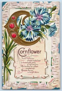 Minneapolis Minnesota MN Postcard Cornflower Constancy Embossed c1910's Antique