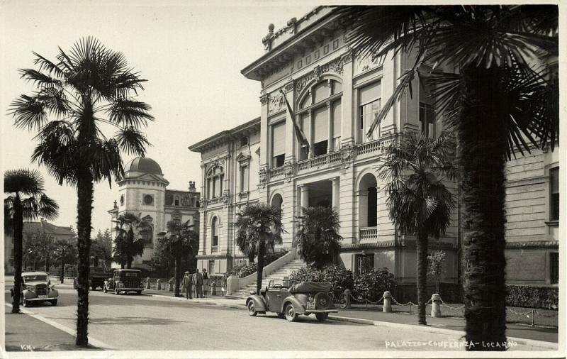 Conference Locarno Treaties, Palazzo Conferenza (1925) RPPC