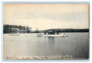 Cruiser On Lake In Whalom Park Fitchburg Massachusetts MA Rotograph Postcard 