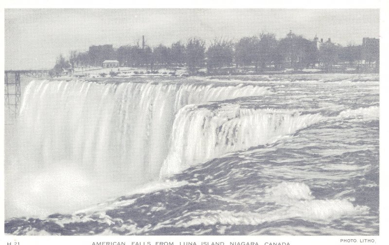 PC6518 AMERICAN FALLS FROM LUNA ISLAND, NIAGARA, CANADA