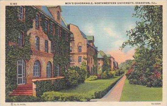Illinois Evanston Mens Quadrangle Northwestern University 1942
