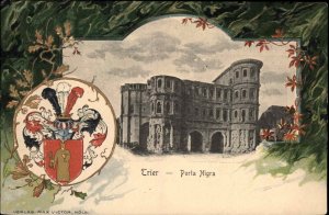 Trier Germany Porta Nigra Heraldic Shield Verlag Max Victor c1910 Postcard