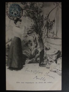 French Romance: on dirait des rubis / Girl Looking at Fruit / Flowers c1904