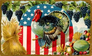 Greeting - Thanksgiving, Patriotic, Turkey