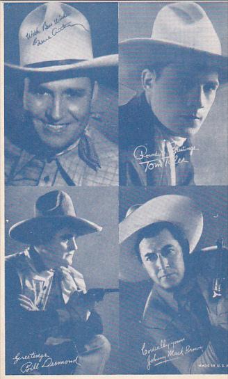 Cowboy Arcade Card Gene Autry Tom Tyler Bill Desmond Johnny Mack Brown