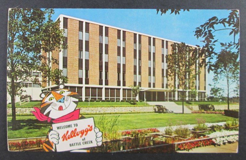 Kellogg Company, Tony The Tiger, Battle Creek Michigan MI Postcard (F2)