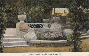 Illinois Peoria Geode Fountain Bradley Park 1909