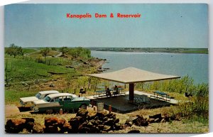 Salina Kansas~Kanopolis Dam & Reservoir~Picnic Area~Classic Cars~1950s Pc