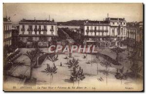 Old Postcard Antibes Mace Place And I & # 39Avenue King Albert 1er