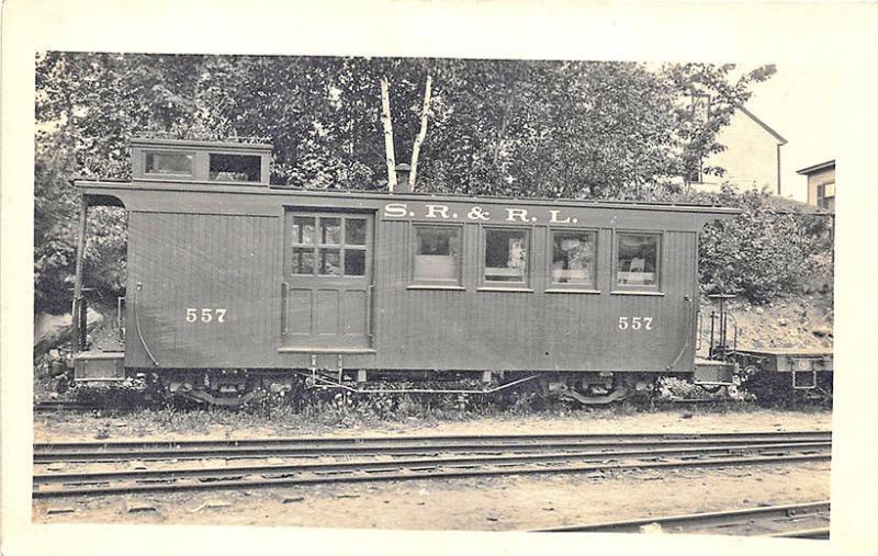 S. R. & R. L.  Narrow Gauge Railroad Caboose #557 RP Postcard