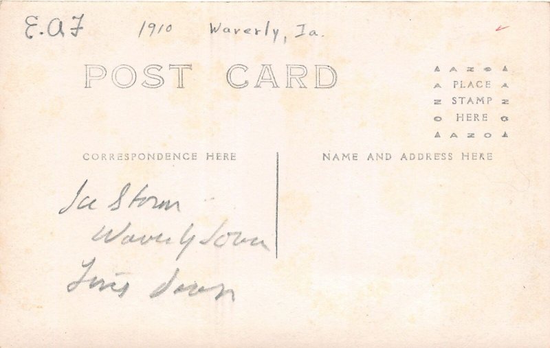 J10/ Waverly Iowa RPPC Postcard c1910 Ice Storm Disaster Church  37