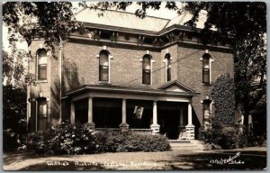 Rushville, Indiana RPPC Postcard WENDELL WILKIE HOUSE Mansion / Endicott Photo