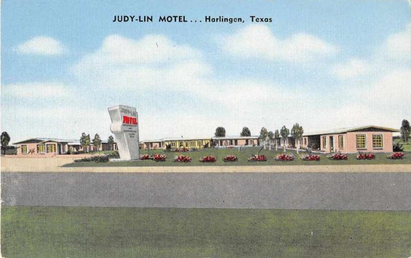 Harlingen Texas Judy Lin Motel Antique Postcard J52570