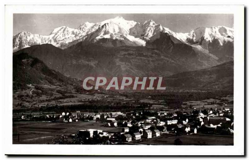 Postcard Modern Sallanches and Mont Blanc
