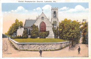 Christ Presbyterian Church Lebanon Pennsylvania 1920s postcard