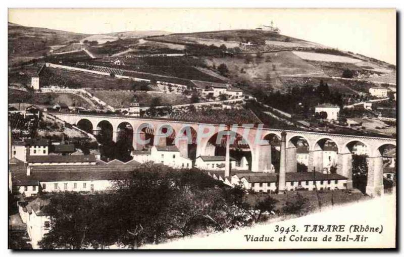 Old Postcard Tarare Viaduct and Bel Air Coleau