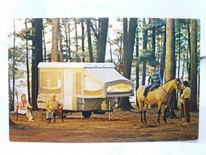 Conroys Campground Bear Lake Manawa Wisconsin Vintage Postcard