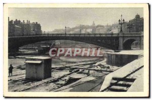 Old Postcard Lyon Views Winter Bridge The Feuillee