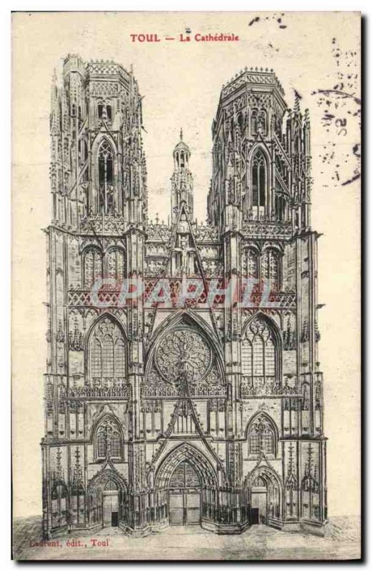 Old Postcard Toul La Cathedrale