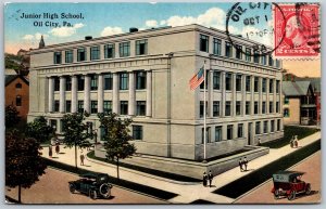 Vtg Oil City Pennsylvania PA Junior High School 1910s View Old Card Postcard