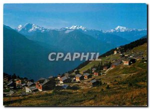 Postcard Modern Bettmeralp Wallis Weissmies Fletschhorn Alphubel