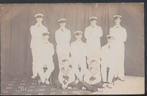 Lancashire Postcard - Theatrical Group - Performers Dressed as Sailors  RS9190