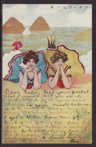 Women on the Beach Postcard