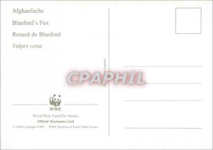 Postcard Modern Fox Blanfort WWF World Wide Fund for Nature