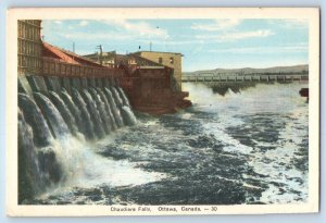 Ottawa Ontario Canada Postcard View of Chaudiere Falls 1950 Vintage Posted