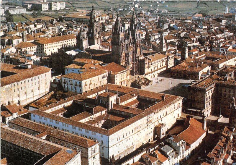 BT16775 Santiago de compostela la catedral vista aerea spain 