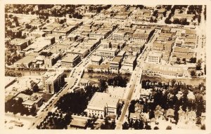 RPPC RENO, NV View From The Air Aerial View Nevada Vintage Postcard ca 1940s