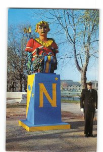 Annapolis Maryland MD Vintage Postcard US Naval Academy Tecumseh Statue