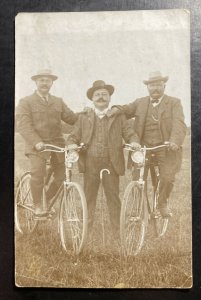 Mint France Real Picture Postcard Brothers On A Bicycle