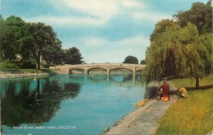 River Soar Abbey Park Leicester postcard