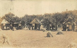 Annapolis Basin Canada Row of Cabins in 1909 Real Photo Postcard