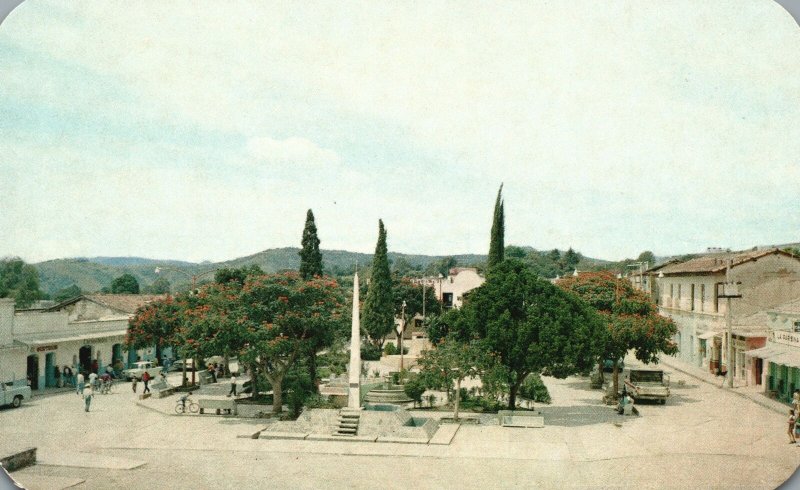 Vintage Postcard 1910's View of The Main Plaza Ixtapan de la Sal Mexico MX