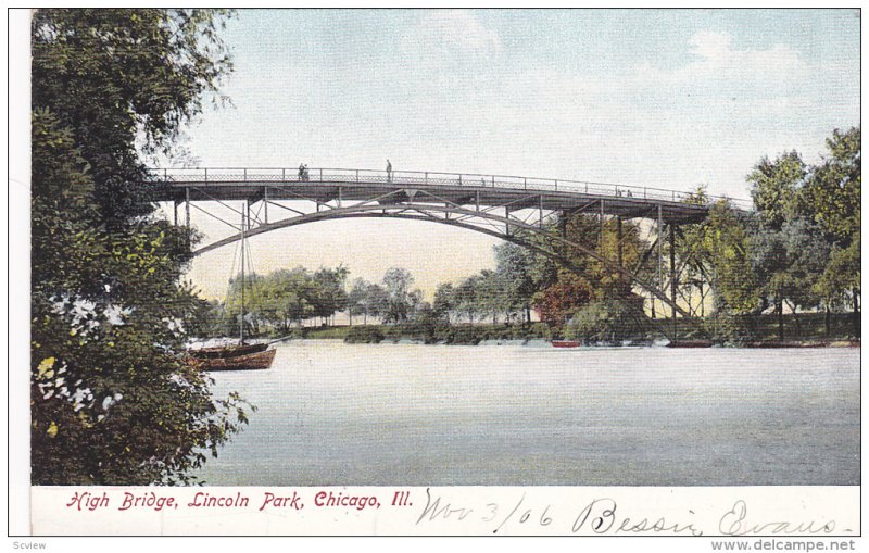 Showing High Bridge, Lincoln Park, Chicago, Illinois, 1900-1910s