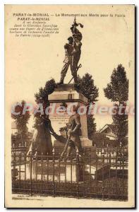 Old Postcard Paray Monial The war memorial for the Fatherland