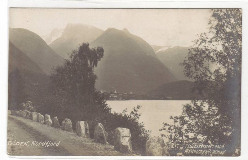 Loen Nordfjord Norway RPPC Real Photo 1909c postcard