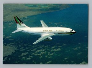 Airplane Postcard Gulf Air Airlines Bahrain Golden Falcon Boeing 737 AH9