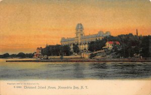 ALEXANDRIA BAY NY~THOUSAND ISLAND HOUSE~1900s ROTOGRAPH  SUNSET PHOTO POSTCARD